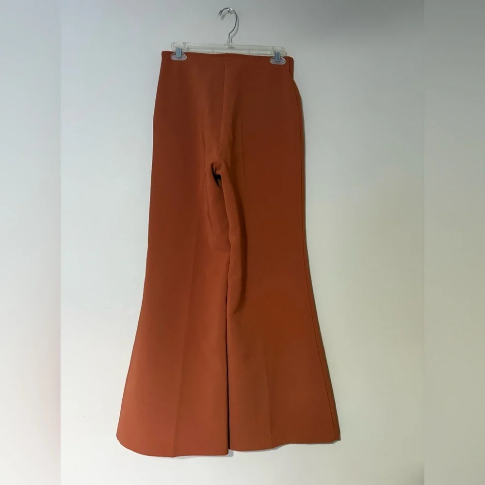 Urban Outfitters UO Naya High-Waisted Flare Pant Rust Orange